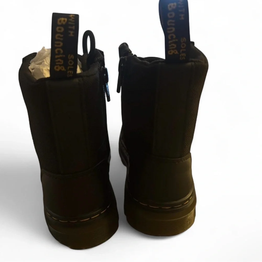 Dr. Martens Black Kids Boots - Picture 3 of 5